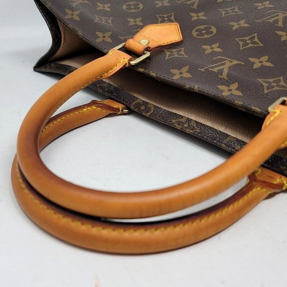 Louis Vuitton Sac Plat Monogram Canvas Leather Large Tote Bag Authentic MI0041 - Picture 6 of 12